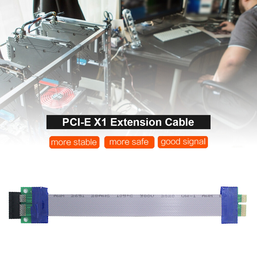 Flexible PCI Express Riser Card Extender Extension Cable PCIe 1X Converter