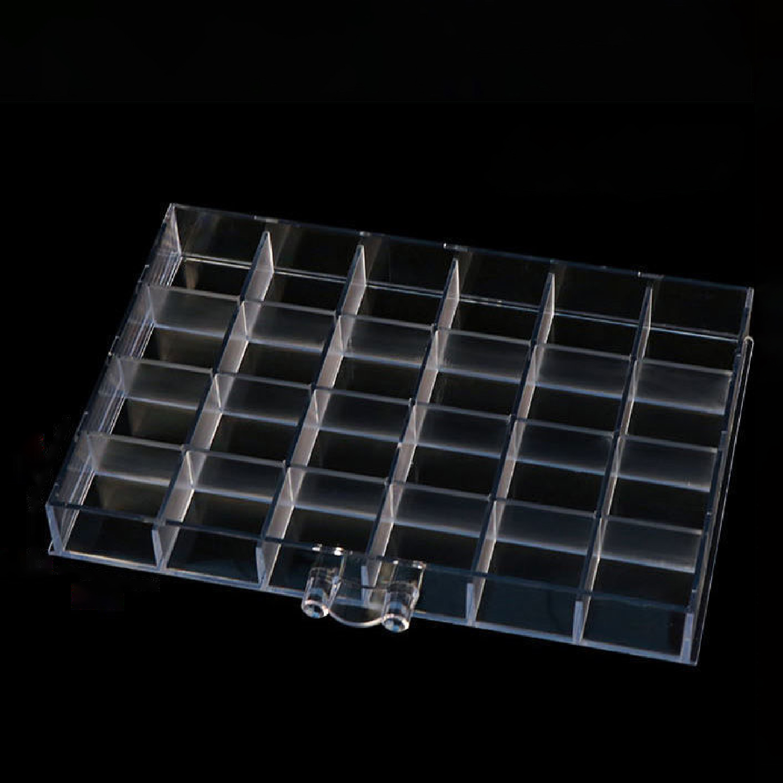 Tri-layer large capacity acrylic makeup earring 72 umbrella nail organizer storage box necklace useful storage box