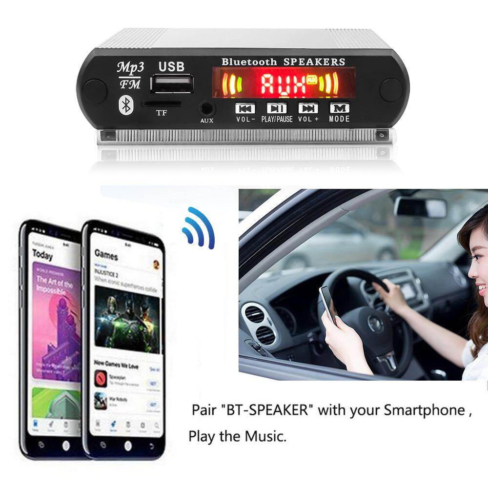 5V Bluetooth MP3 Player Decoder Board MP3 WMA Car Accessory With Recording Function Support USB TF Card FM 3.5mm Audio Module