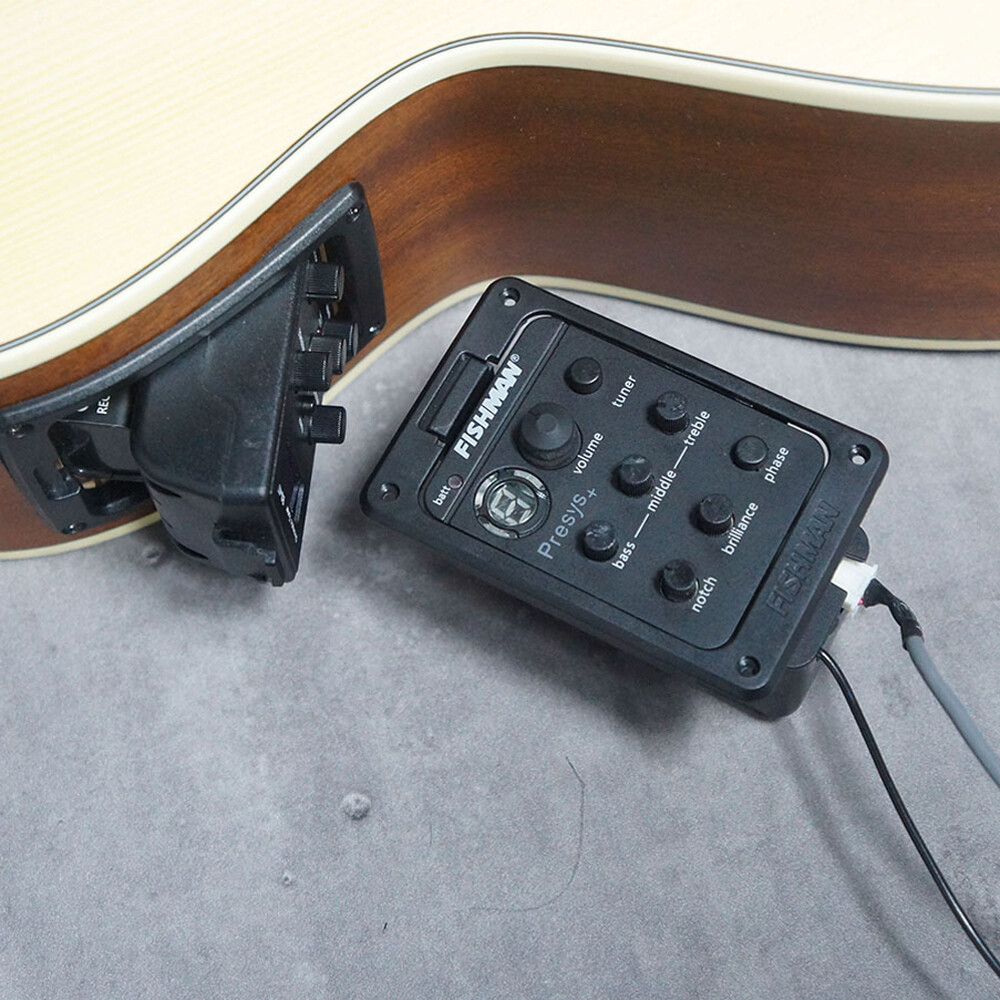 For FISHMAN 201 EQ Equalizer Onboard Preamp Guitar  Tuner Piezo Pickup
