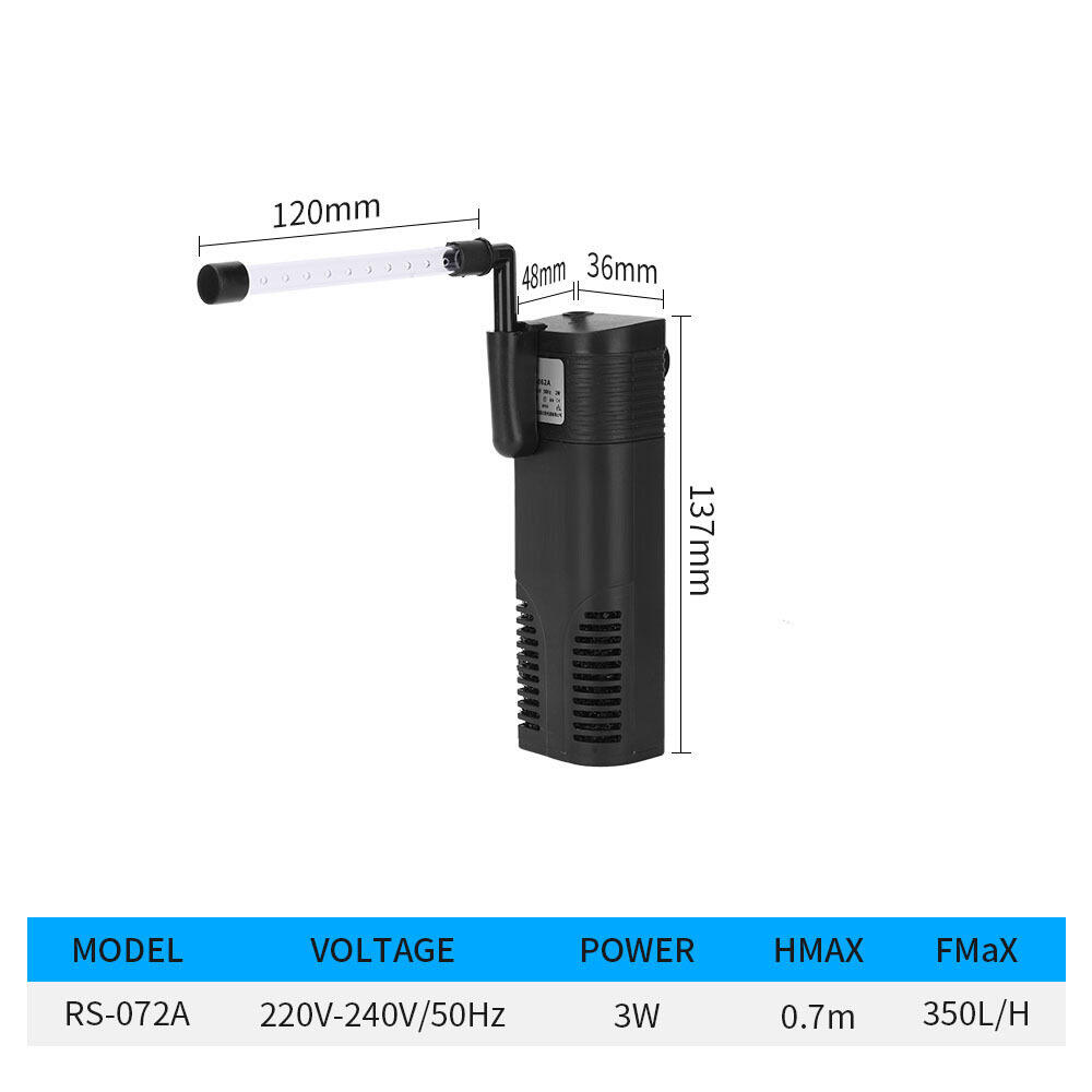 Emango 3 Trong 1 Bộ Lọc Nước Bể Cá Máy Bơm Chìm Với Chức Năng Lọc Oxy Tuần Hoàn Cho Máy Bơm Bể Cá Nước Hồ Cá