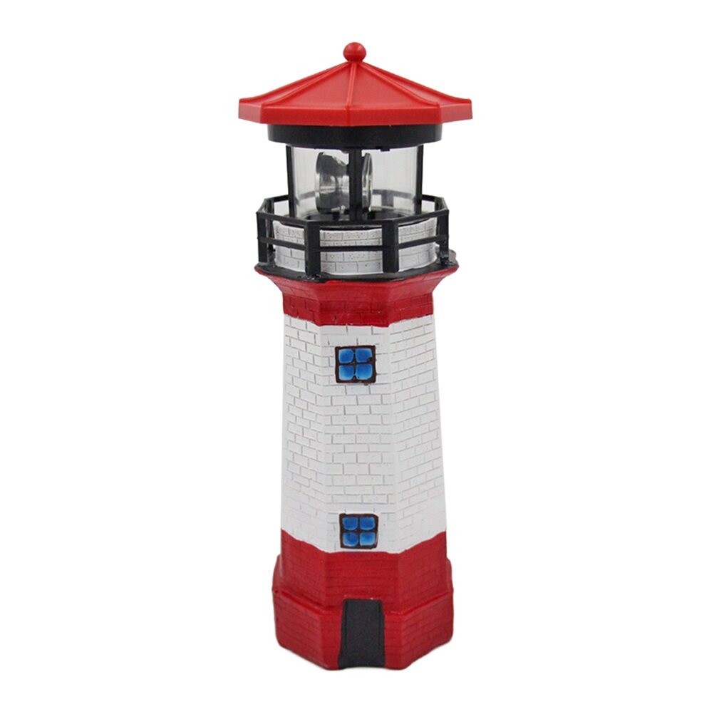 Đèn LED Hình Ngọn Hải Đăng Xoay Ánh Sáng Cảnh Quan Ngoài Trời Không Thấm Nước Ánh Sáng Năng Lượng Mặt Trời Ánh Sáng, Trang Trí Đèn, Đồ Trang Trí Cho Sân Vườn