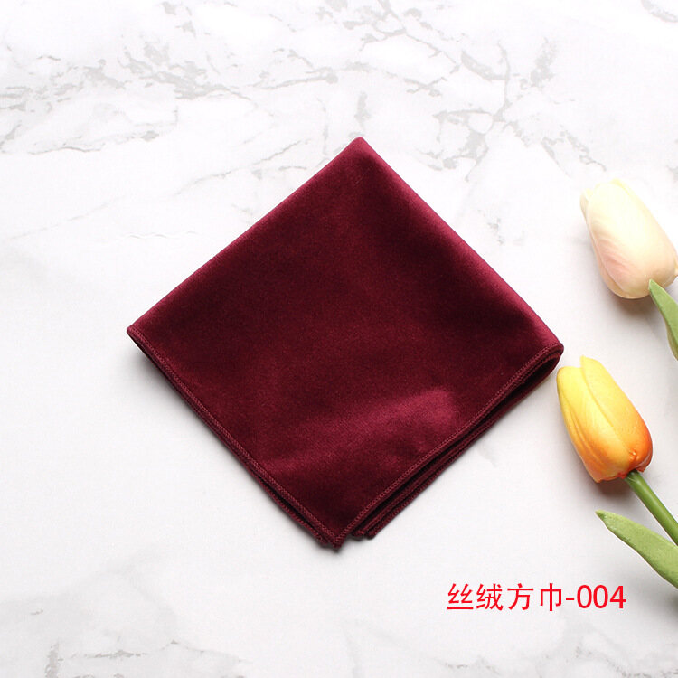 Velvet Pocket Square Square Scarf Fashion Men's Formal Dress Accessories the Wedding Party Handkerchief