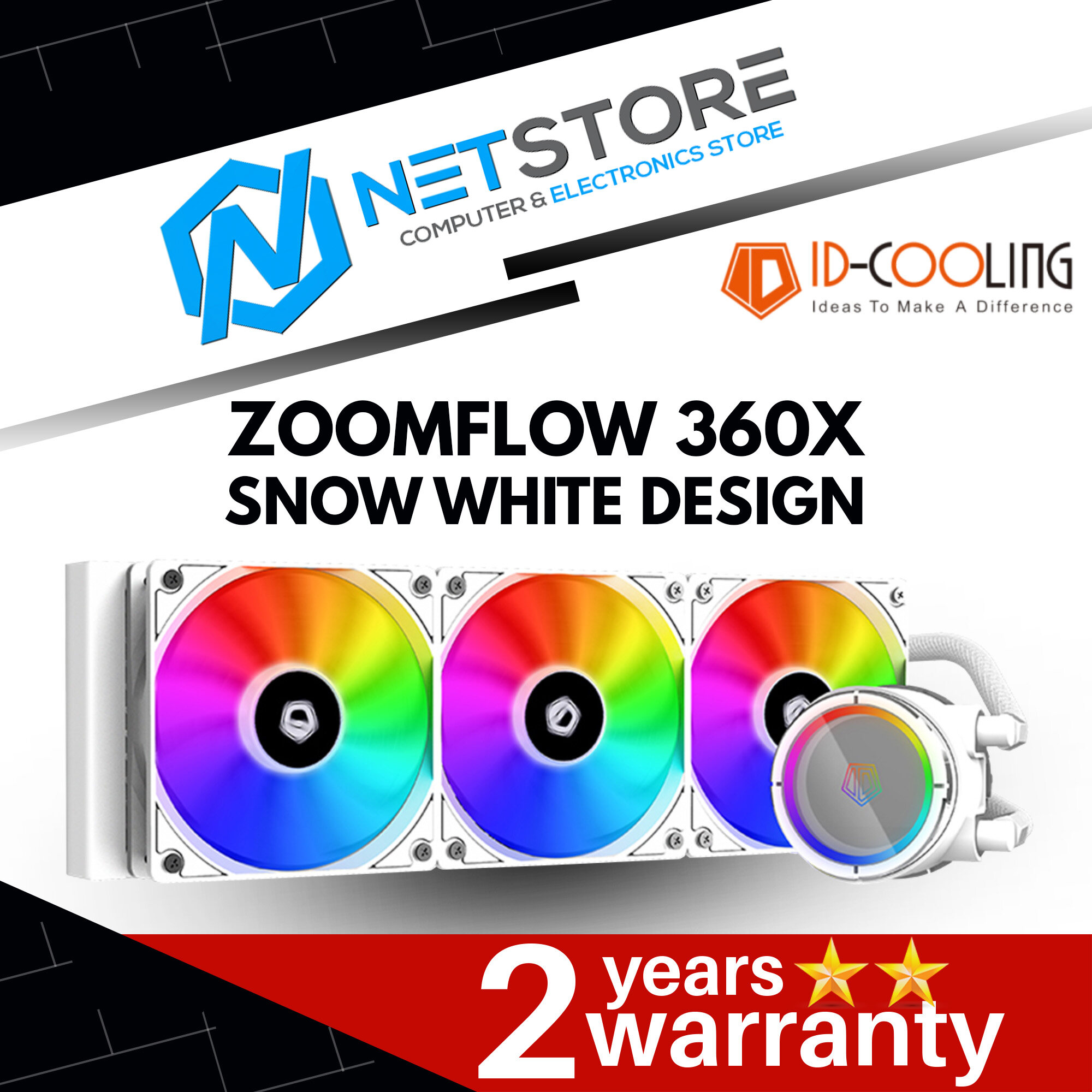 ID COOLING ZOOMFLOW 360XT SNOW WHITE ARGB Gamer Zone Online Store For ...