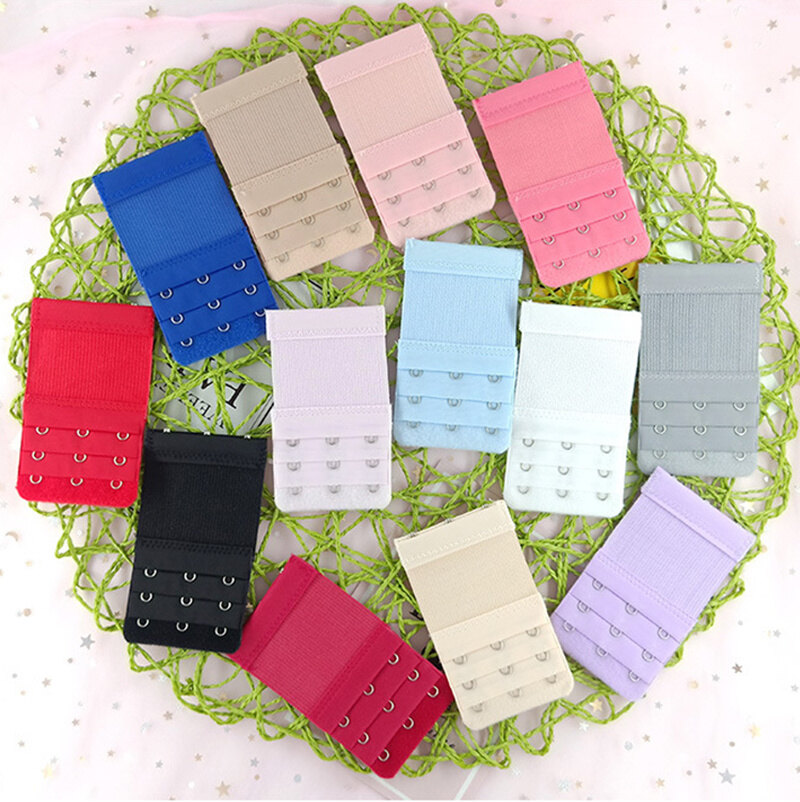 [Ilovediy] 3 móc dây đeo áo ngực phụ nữ áo ngực thun dây đeo nối dài kẹp móc mở rộng thắt lưng có thể điều chỉnh khóa thân mật