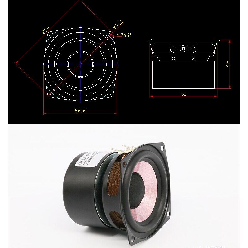 20W 4 Ohm 8 Ohm 2.5 Inch Power Amplifier Speaker AS25QF01 HIFI High