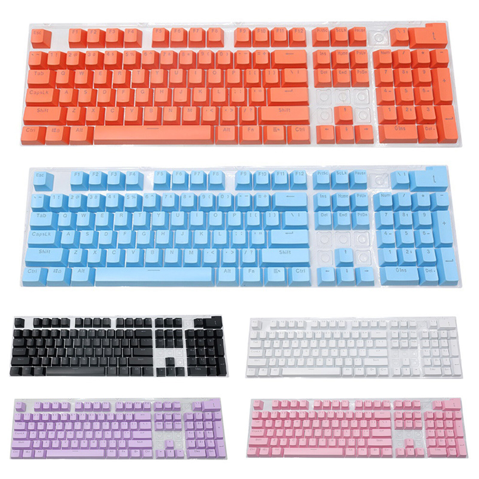 Wiki 104 Cái/bộ Phổ Ergonomic Backlit Key Cap Keycaps Cho Bàn Phím Cơ Khí