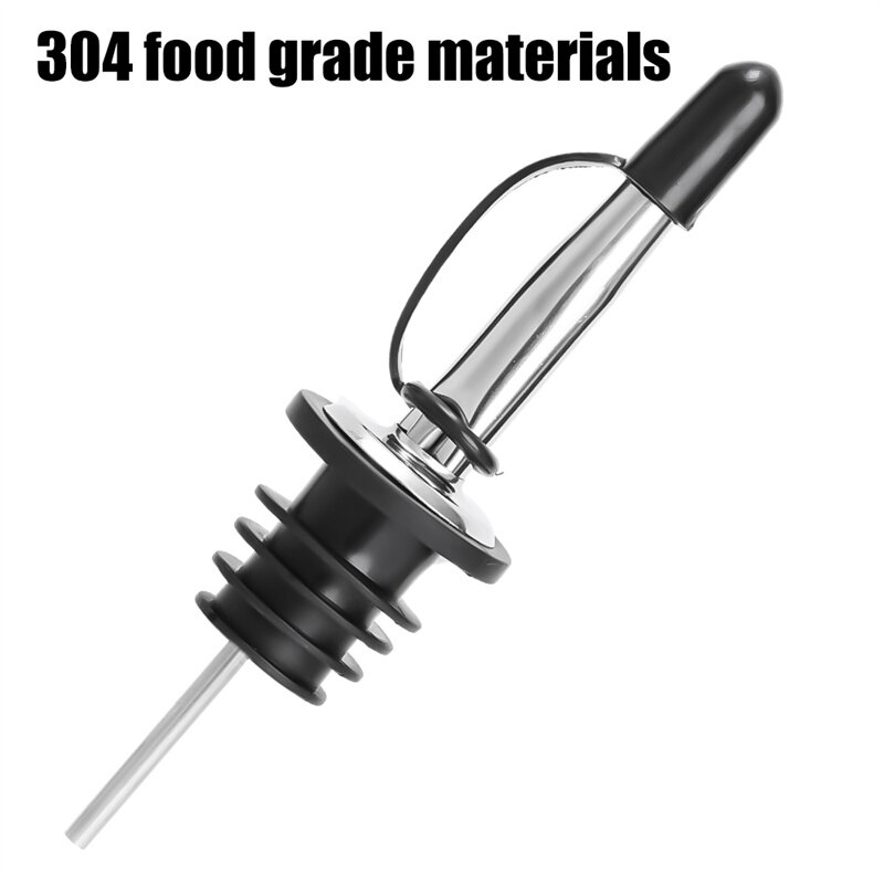 Stainless Steel Wine Pourer Tapered Spout Glass Bottle Liquor Pourer Olive Oil Dispenser Wine Bottle Stopper Home Bar Accessorie