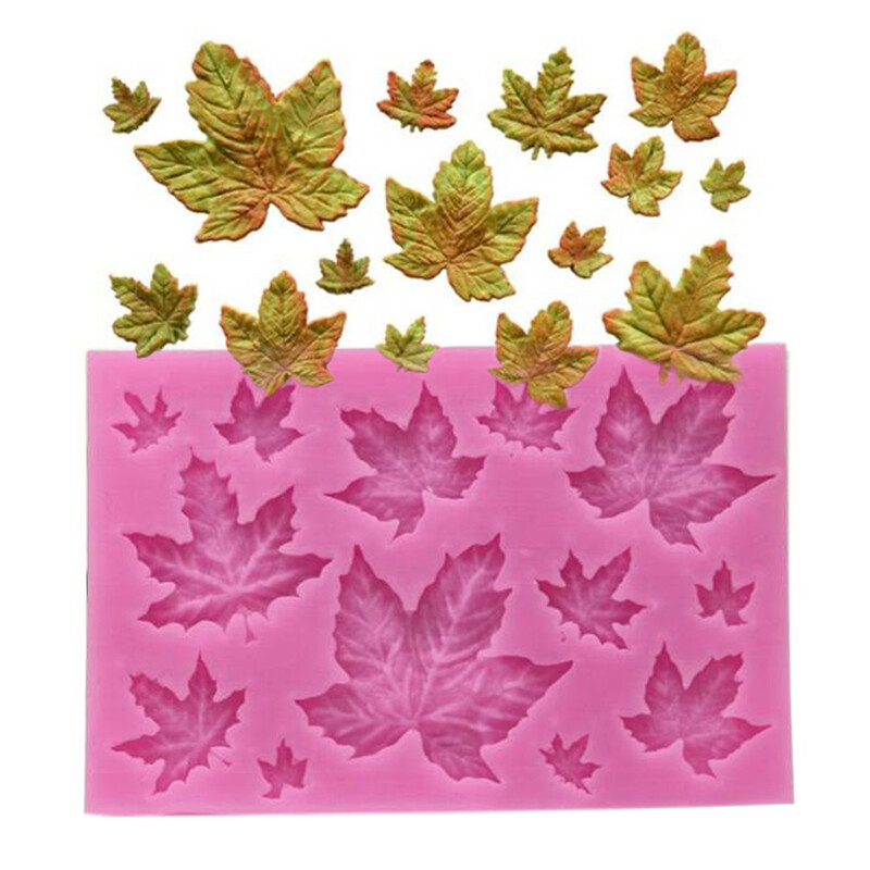 Rose Leaf Silicone Mold Leaves Fondant DIY Cake Decorating Tool Candy Chocolate