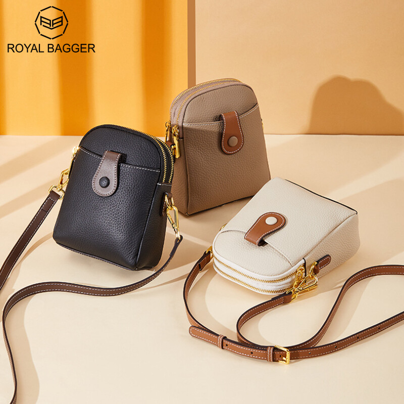 Royal Bagger Crossbody Shoulder Bags for Women Genuine Cow Leather