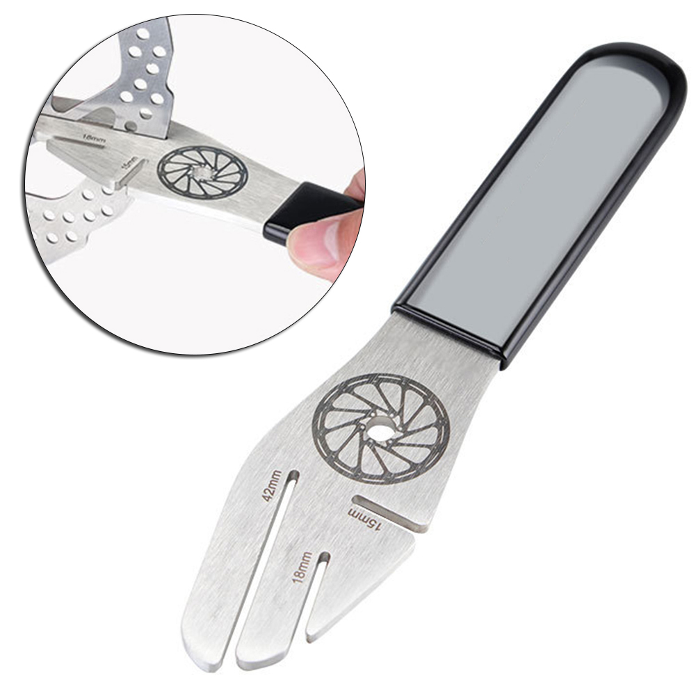 Bike Bicycle Disc Brake Rotor Alignment Truing Tool Adjustment Durable Stainless Steel Wrench