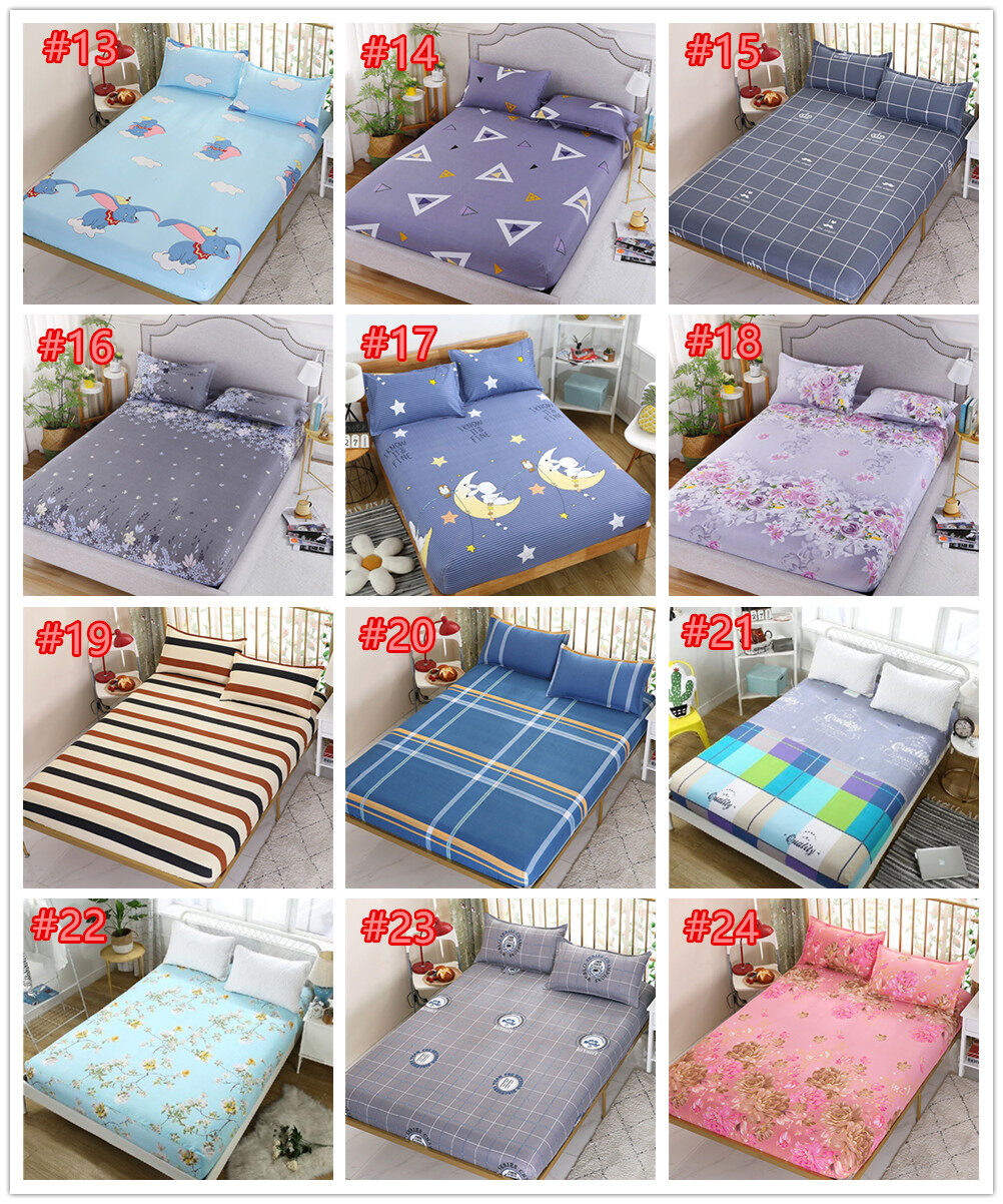 Bộ Ga Trải Giường Cotton Cao Cấp Đơn Cỡ Queen King 3 Trong 1