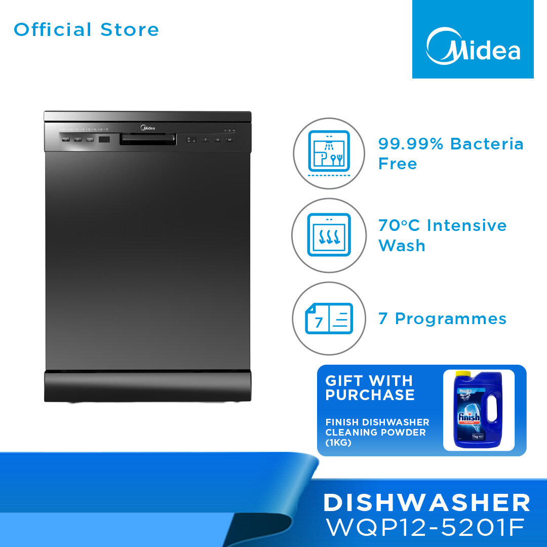 Midea WQP125201F Free Standing Dishwasher With 12 Place Settings Lazada