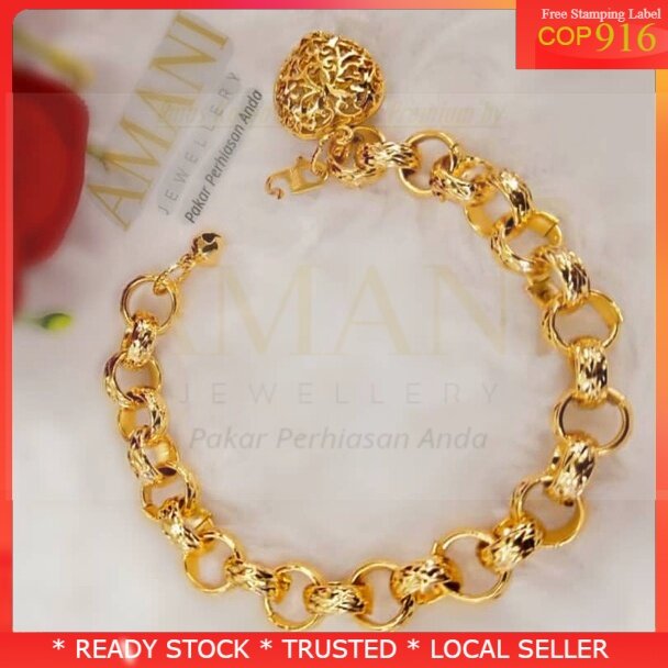 Beli Gelang Tangan Emas 916 Original Pada Harga Terendah Lazada Com My