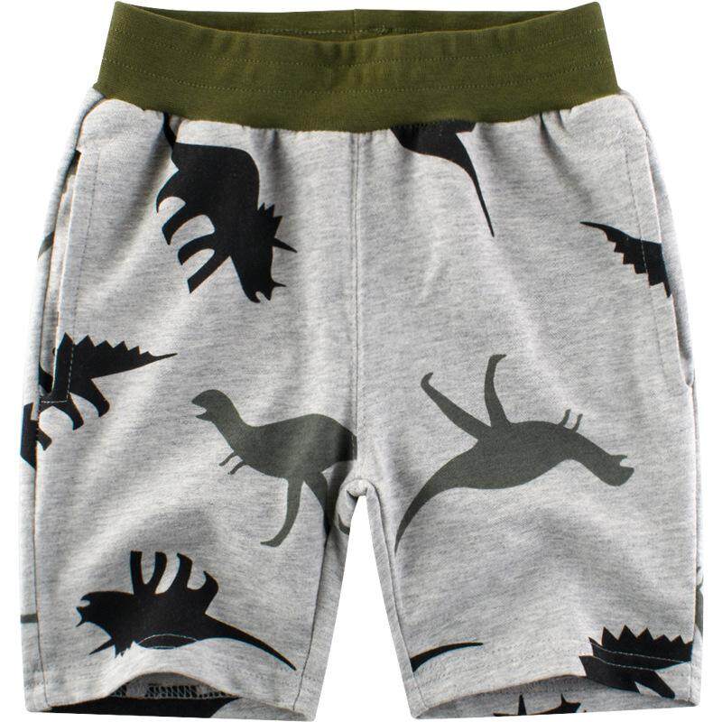 27Kids Store quần short trẻ em cho bé trai 1-8 Tuổi Cô gái co giãn khủng long in đầy đủ