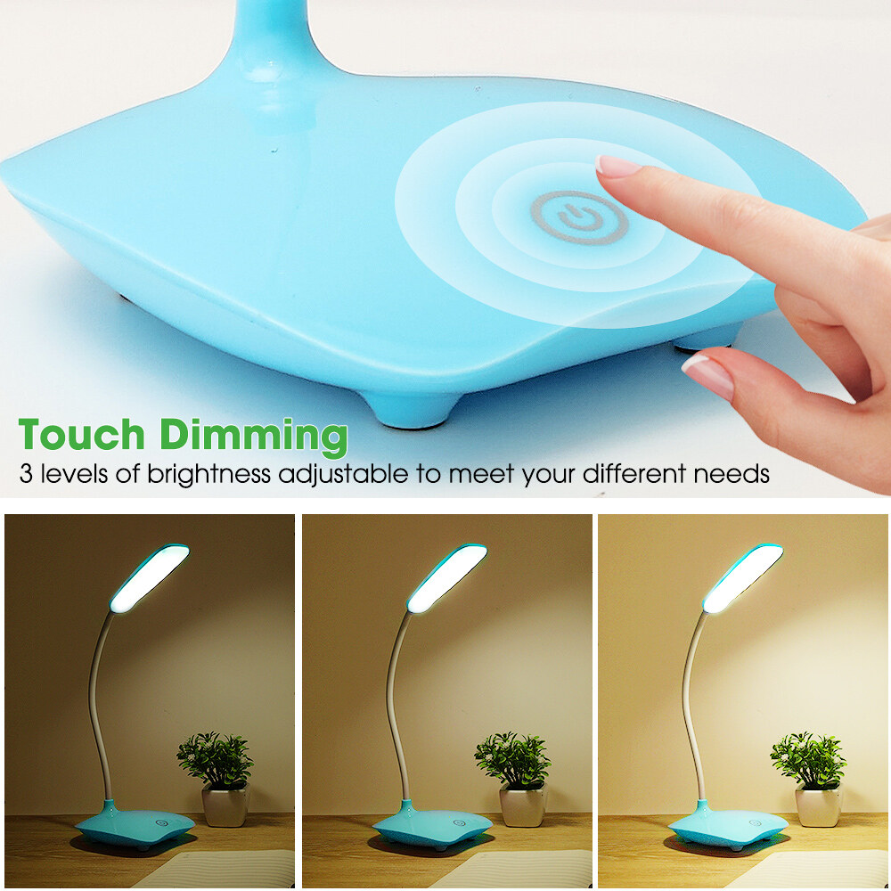 Đèn LED Để Bàn Đèn Đọc Sách Để Bàn Có Thể Điều Chỉnh Độ Sáng Sạc USB Công Tắc Cảm Ứng Xoay Gập Được Đèn Bàn Phòng Ngủ Làm Việc Học Tập