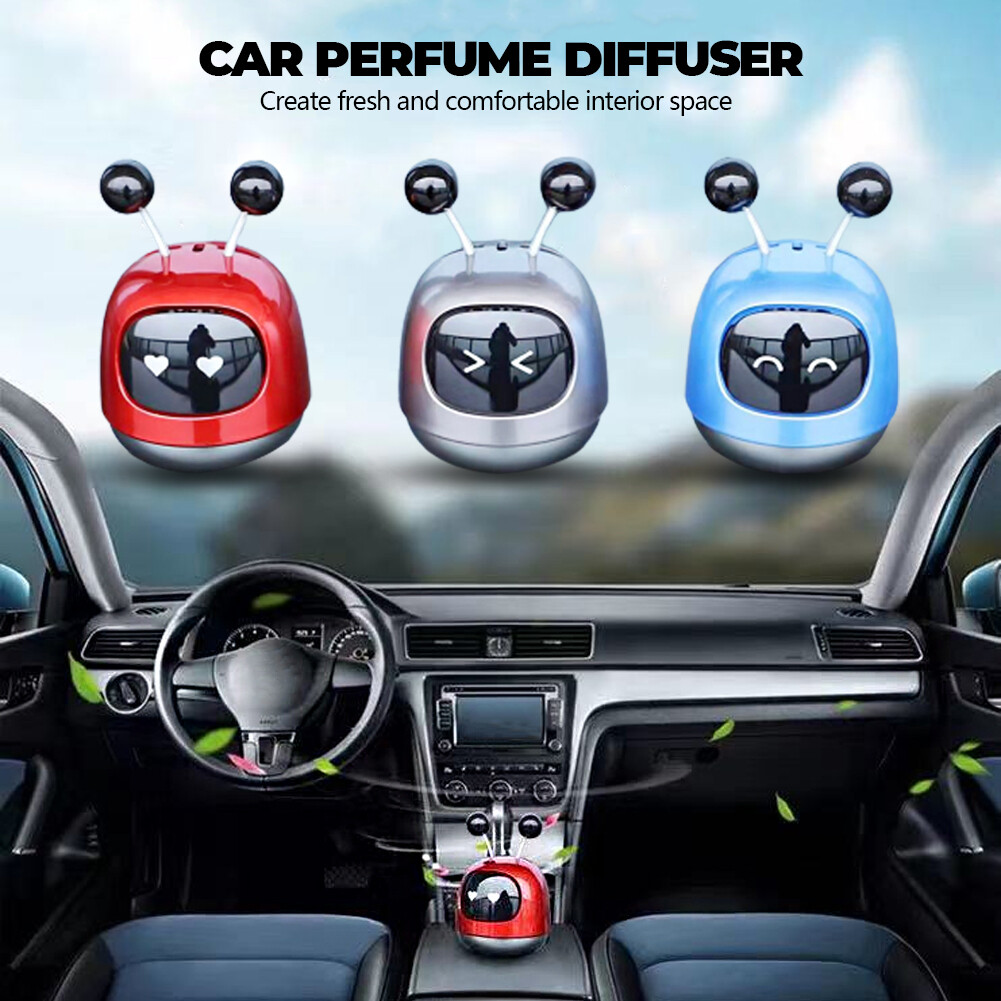 JaneDream Diffuser Air Vent Cleaner Car Perfume Air Freshener Robot Interior Accessories Solid Fragrance