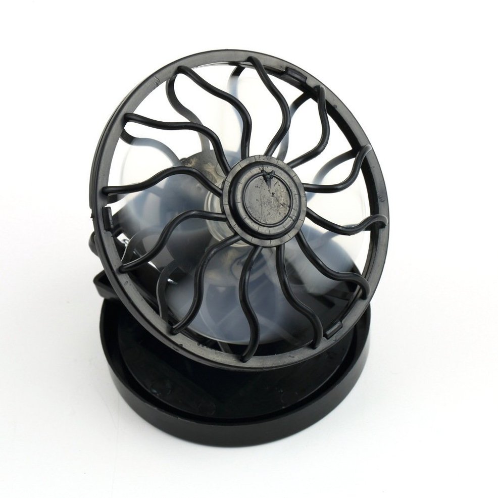 OXG Energy Saving Clip-on Solar Power Cell Fan Sun Energy Panel Cooling Cool Black Portable Summer For Traveling Fishing Climbing