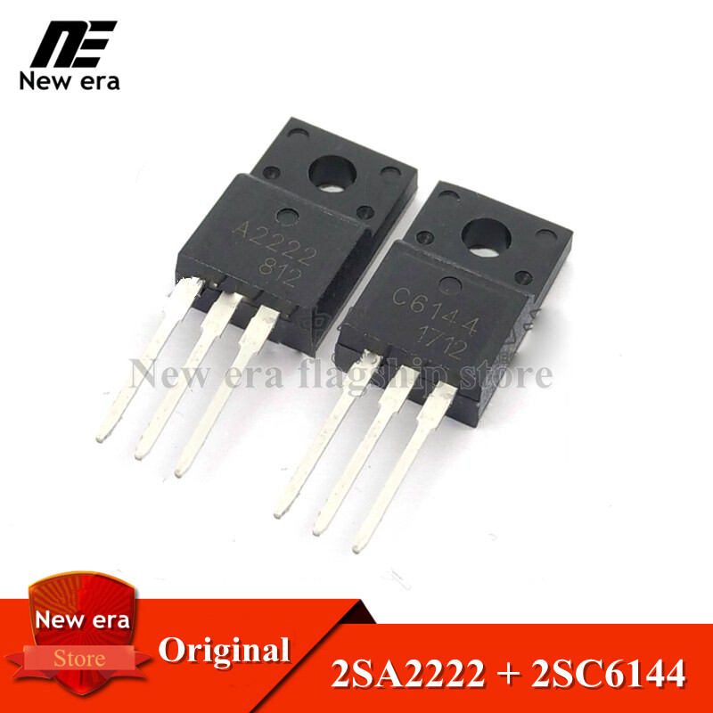 10pcs 5pairs original 2sa2222 + 2sc6144 to-220f printer motherboard chip triode new original