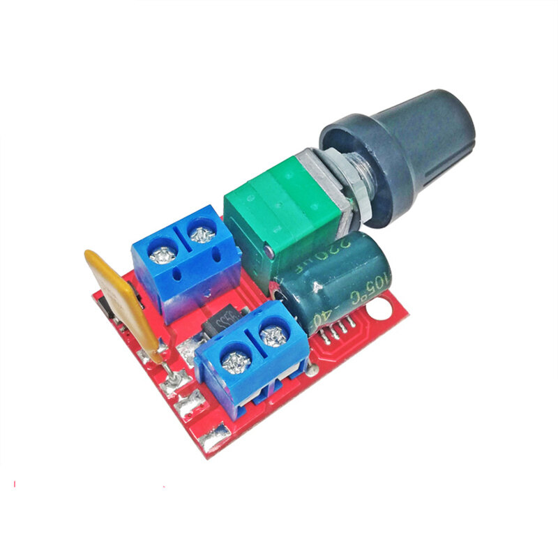Bộ Điều Khiển Tốc Độ Động Cơ Mini 5A PWM Max 90W DC Công Tắc Điều Khiển Tốc Độ 3V-35V Đèn LED Mờ