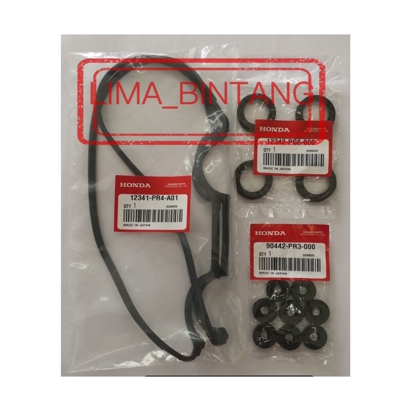 Valve Cover Gasket with Plug Seal & Valve Cover Bush Honda CRV S10 B20B ...