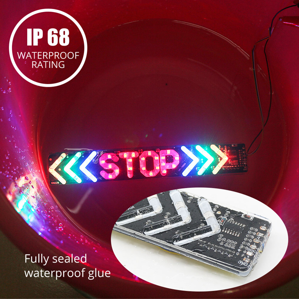 LED 12V Motorcycle Tail Light STOP Flash Light Motor Indicator Brake Turn Signal Driving Warning Lamp