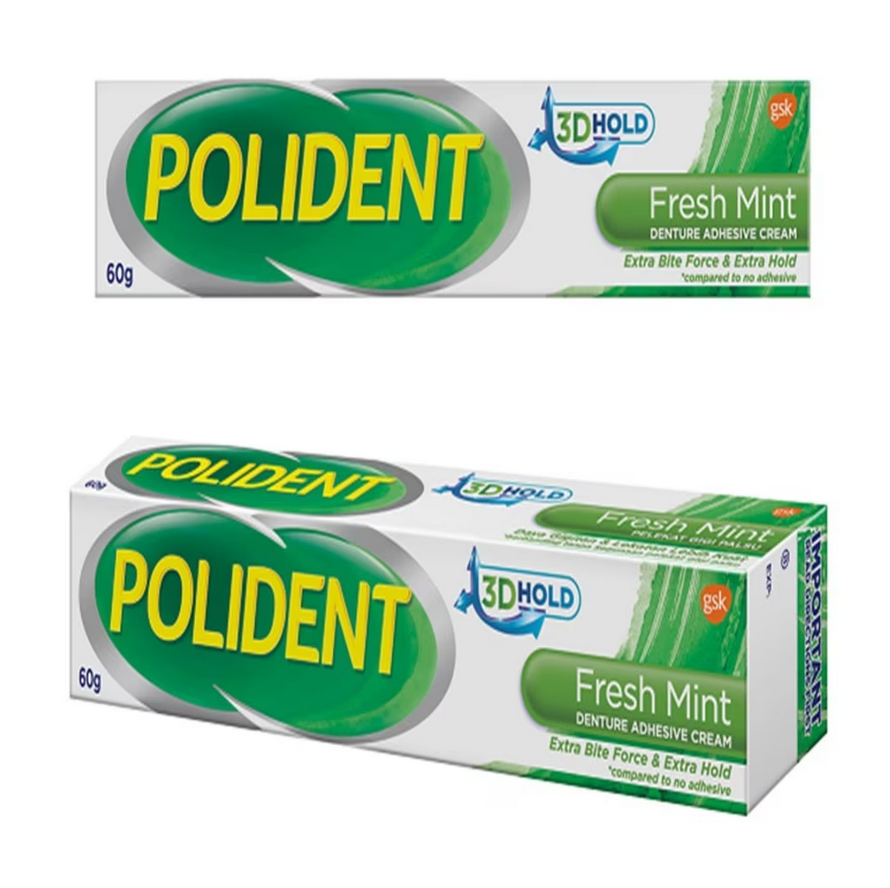 Polident Flavour Free Denture Adhesive Cream 60g Lazada