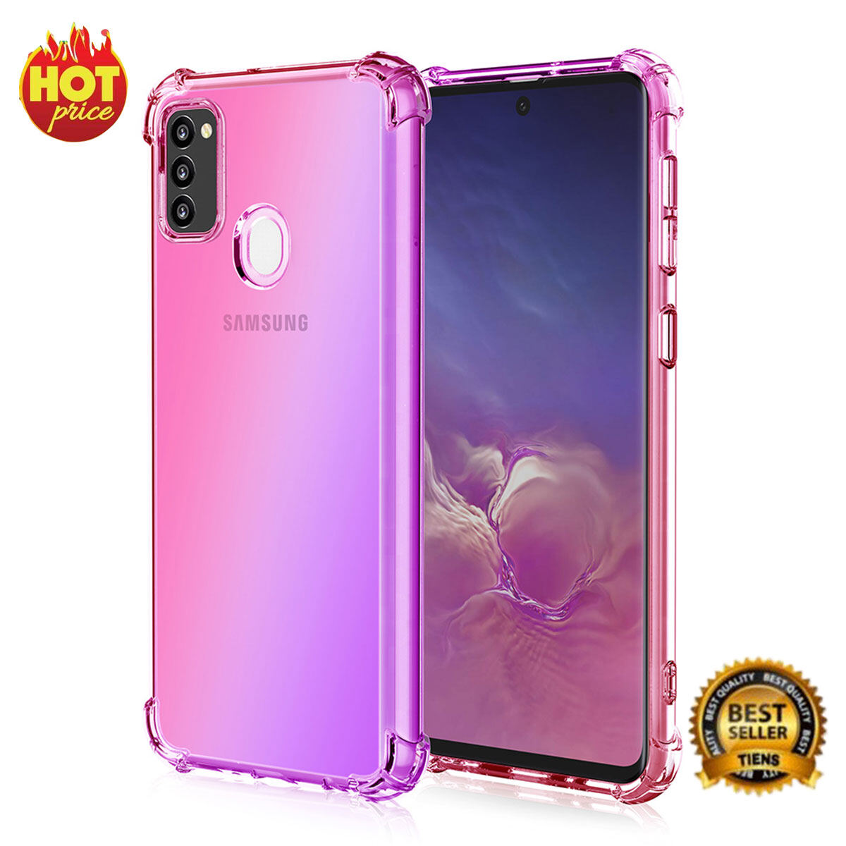 XICCI For Samsung M30S/Samsung M21 Gradient Color Case Cover Soft TPU Silicone Phone cases Back Cover Shockproof Casing