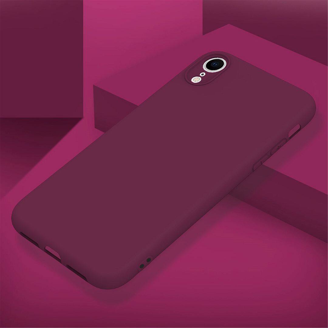 For Apple iPhone XR (6.1") CaseỐp lưng silicon mềm mới mềm Vỏ màu dễ thương Bộ đệm chống sốc Vỏ điện thoại Phone Casing