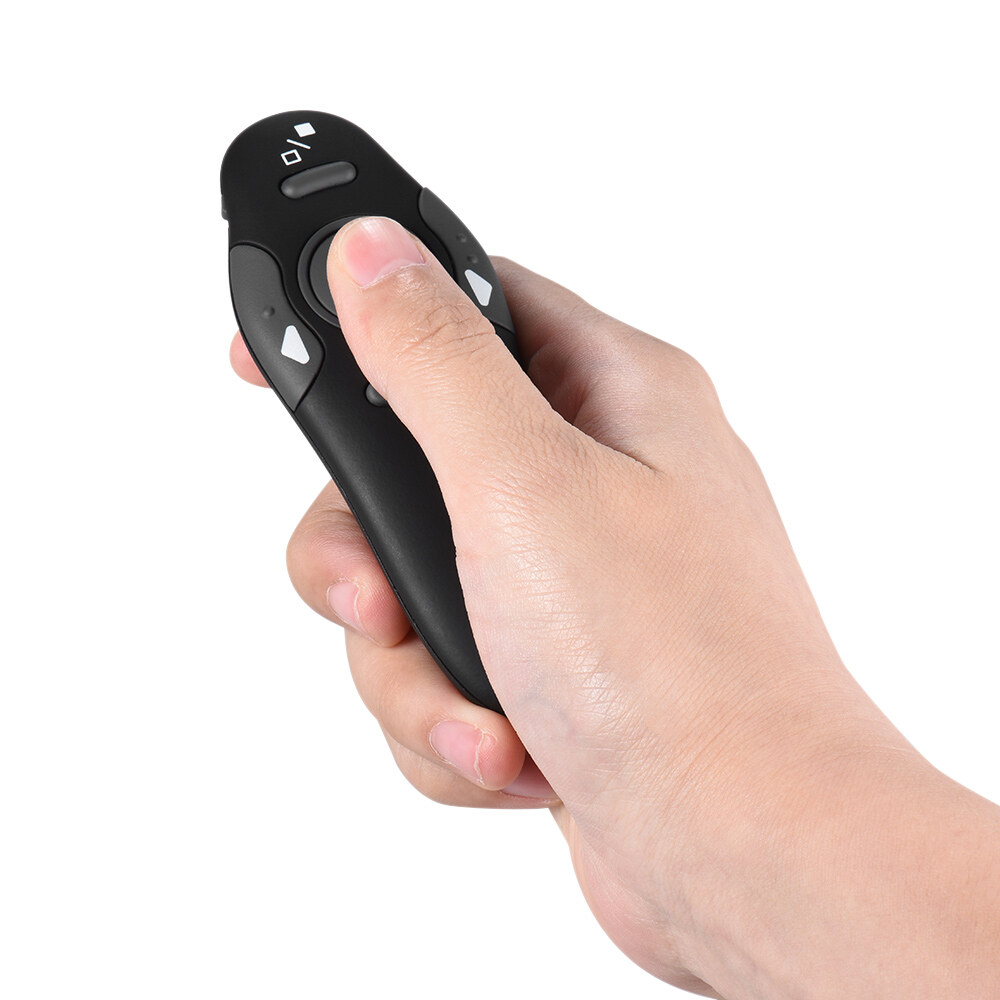 KKmoon 2.4GHz Wireless USB Powerpoint Presentation PPT Flip Pen Pointer Clicker Presenter with Red Light Remote Control for Teacher Lecturer Professor Scholar