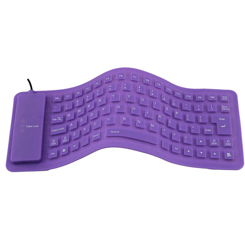 DISOUR 85 Keys Silicone Folding Keyboard For PC Notebook Tablet Laptop Flexible Portable Foldable Gaming Wired Keyboard Mini USB Waterproof