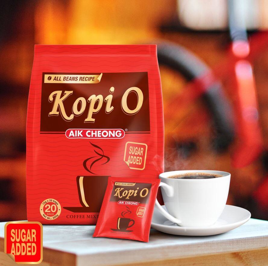 AIK CHEONG KOPI O BAG 2in1 300g (15g x 20 sachets) - HALAL | Lazada