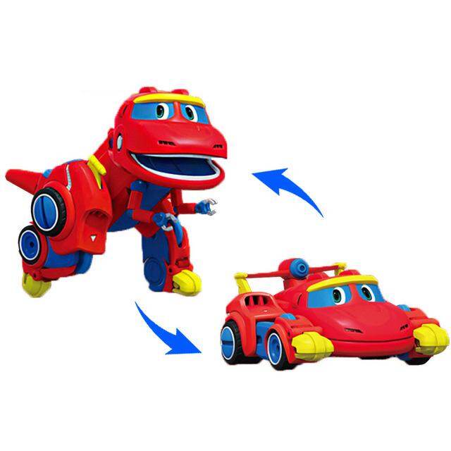 Newest ABS Min Deformation Gogo Dino Explorers REX Transformation Car Airplane Motorboat Crane Gogo Dinosaur Explorers Toys