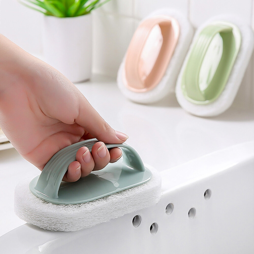Sponge Brush Bathroom Kitchen Dishwashing Wipe  Strong Decontamination Cleaning Brush