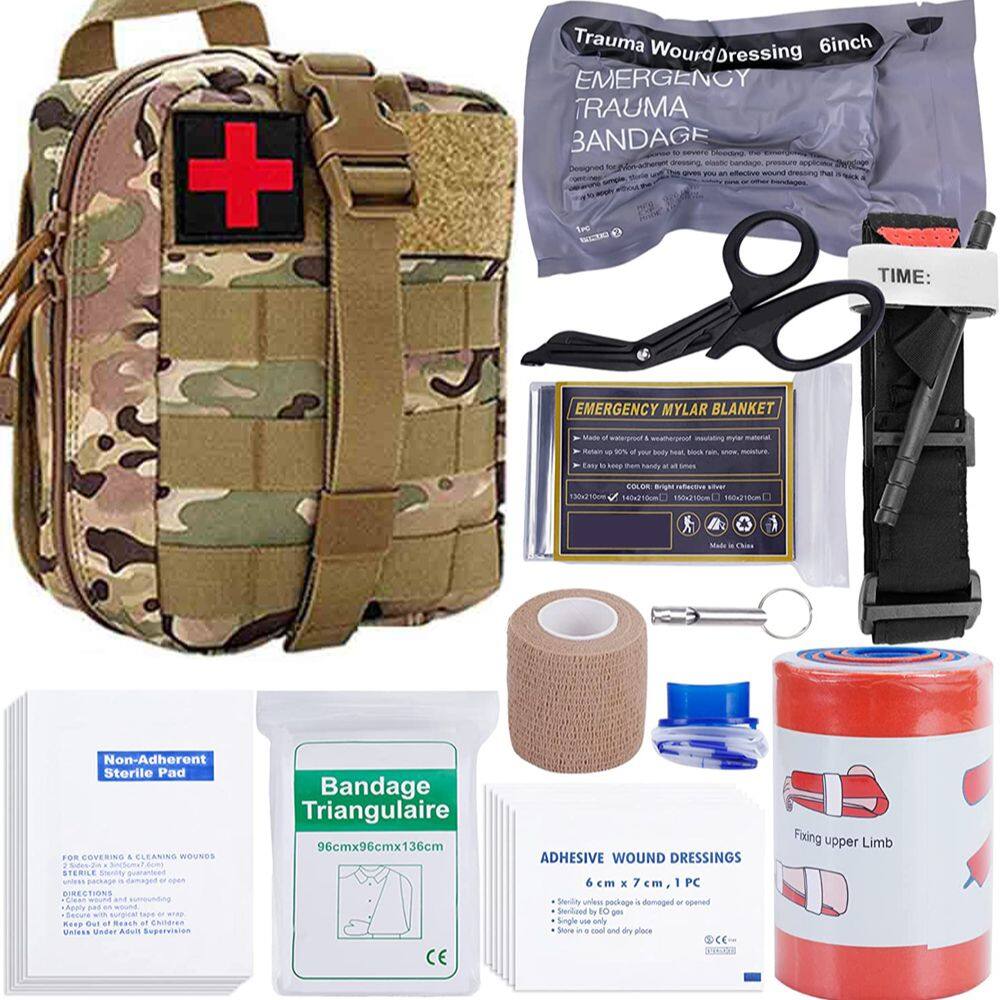 Tactical First Aid Kit Survival Kit EMT Bug Out Bag EDC Emergency