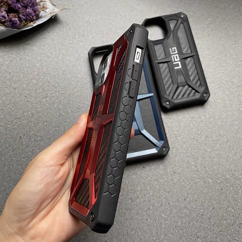 UAG Shatter-resistant Case for iphone 15 pro max 14 pro max iPhone 13 pro max 12 pro max 12 mini 11 pro max XS Max X/XS XR 7/8 Plus 7/8/SE 2020 6/6s plus 6/6s  Carbon Fiber Monarch  Shockproof Protective UAG case