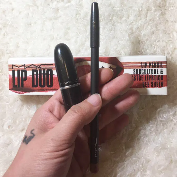mac lipstick and lip liner set