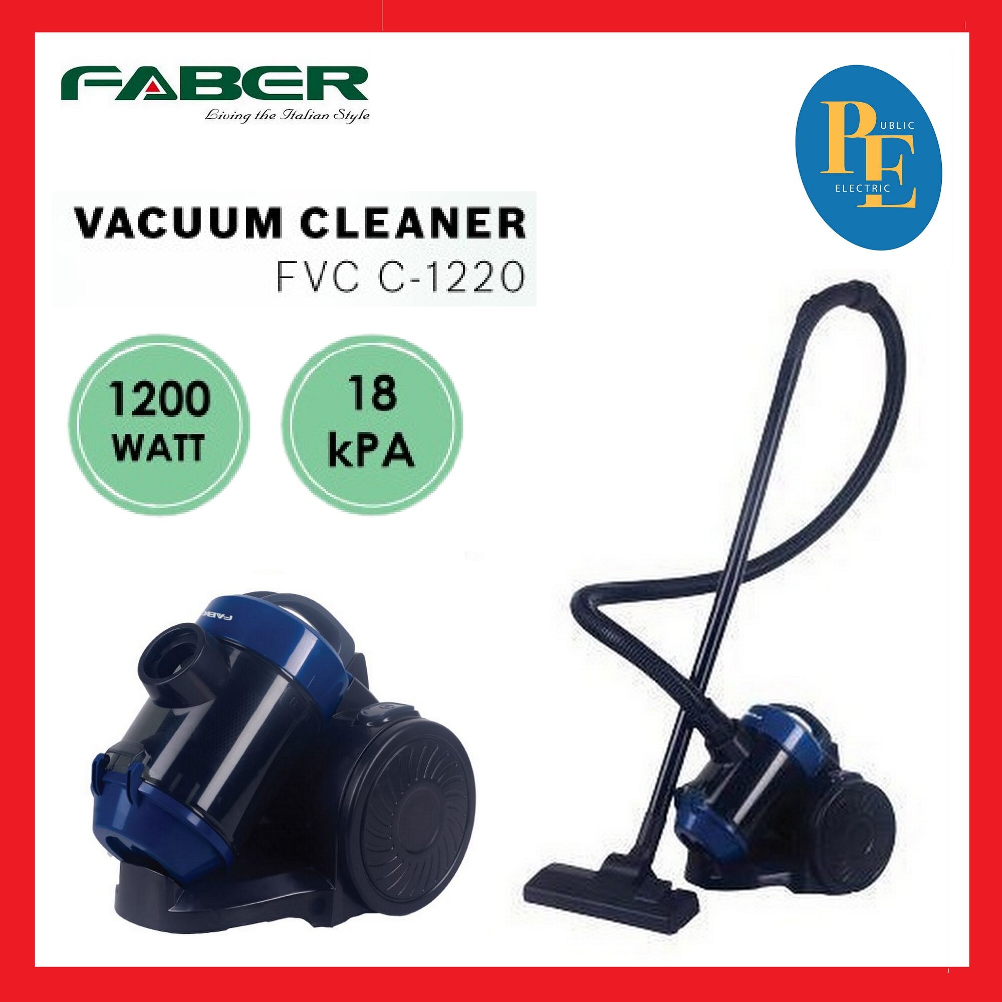 Faber 1200W Bagless Vacuum Cleaner FVC C1220 Lazada