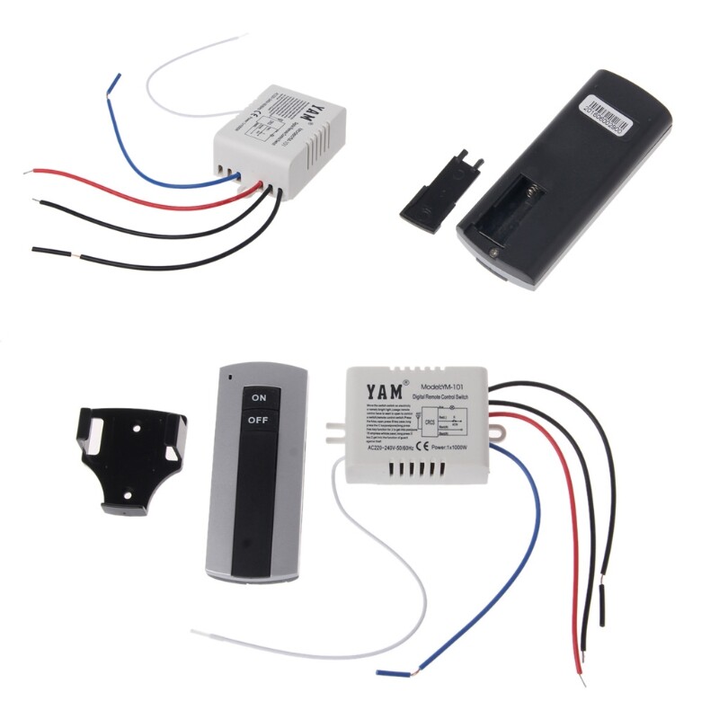 ✪【Ready Stock】Wireless 1 Channel ON/OFF Lamp Remote Control Switch Receiver Transmitter
