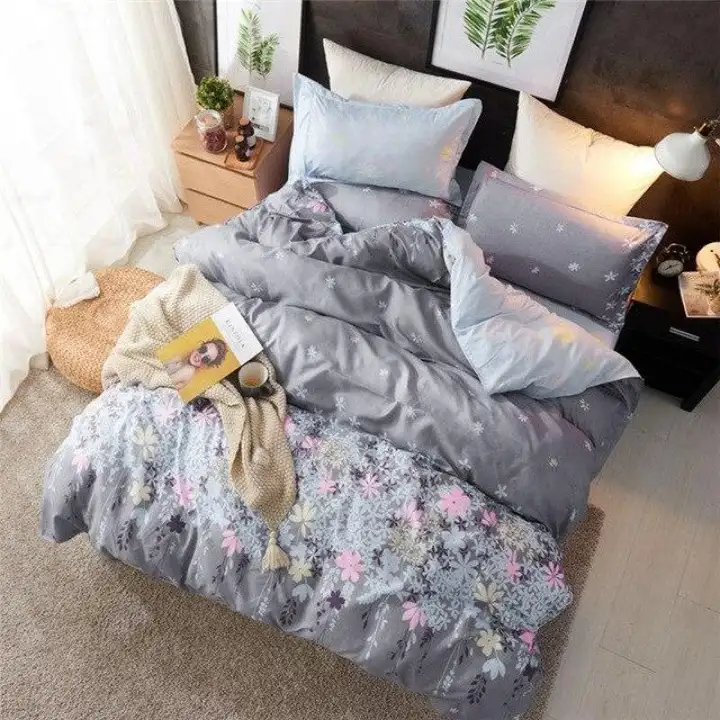 Gray Leopard Bedding Set Printing Bed Line Bed Sheets Pillowcases