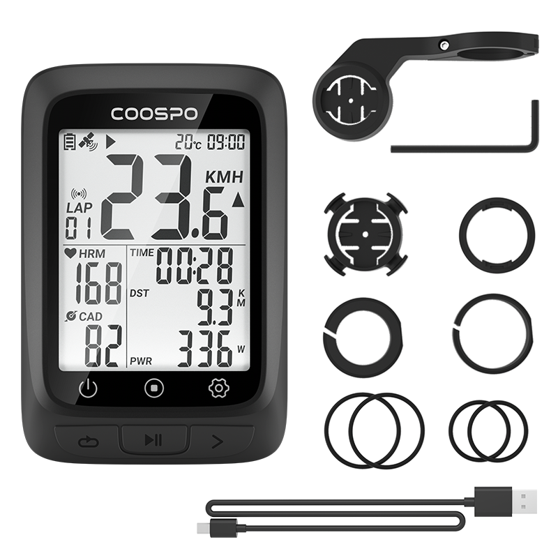 CooSpo Bundle Promotion:COOSPO Cycling GPS Computer Bike Speedometer Wireless Bike Computer Bicycle Odometer BC107 Heart Rate Monitor Chest Strap Bluetooth ANT HR Sensor H808S 