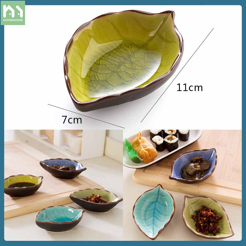 Homenhome Ceramic Small Dish Vinegar Dish Soy Sauce Dish Seasoning Dish Bone Dish Creative Snack Saucer