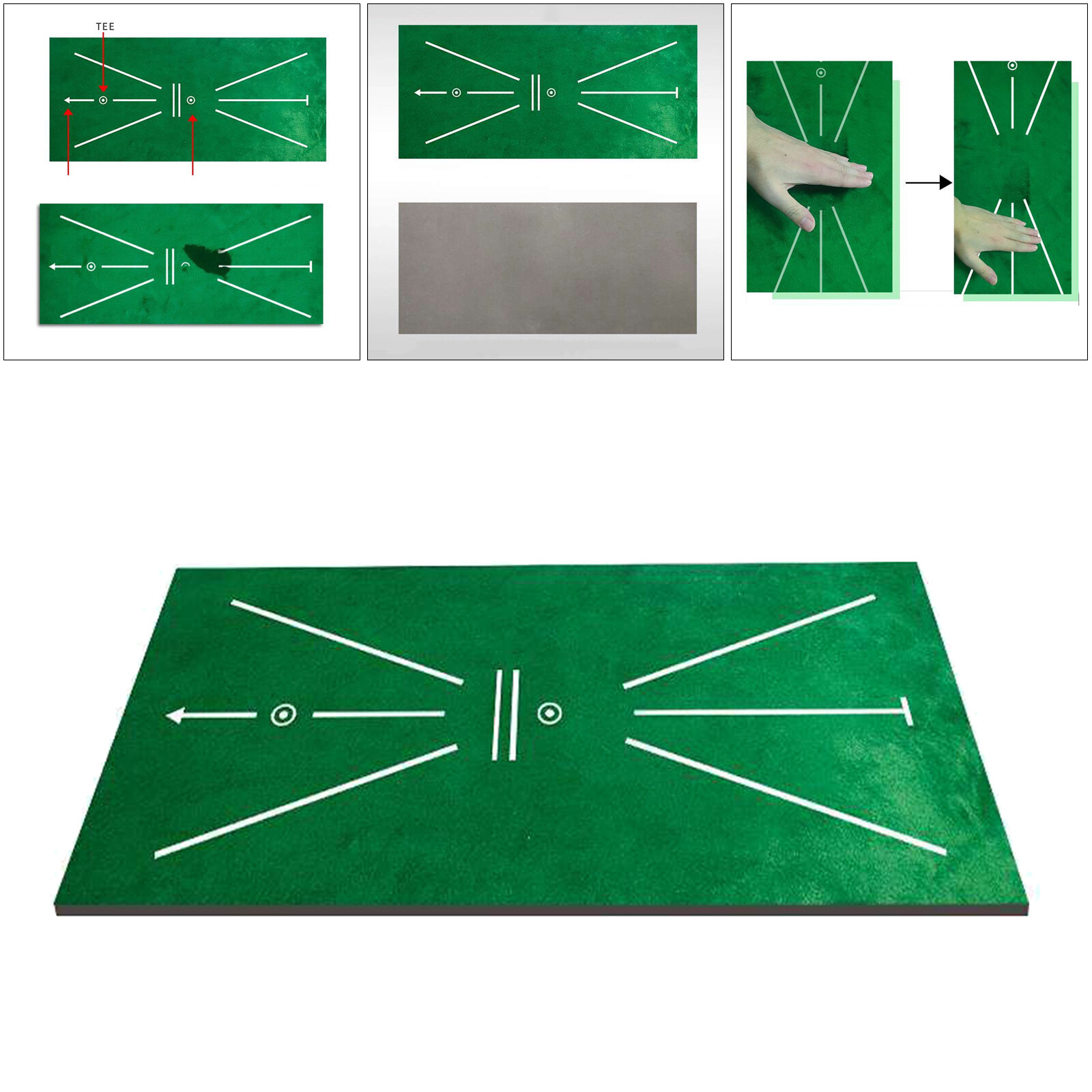 Baoblaze Golf Training Mat, Indoor Golf Putting Green, Mini Golf Practice Training mat for Swing Detection Batting, Golf Training Aid, Gifts for Birthday
