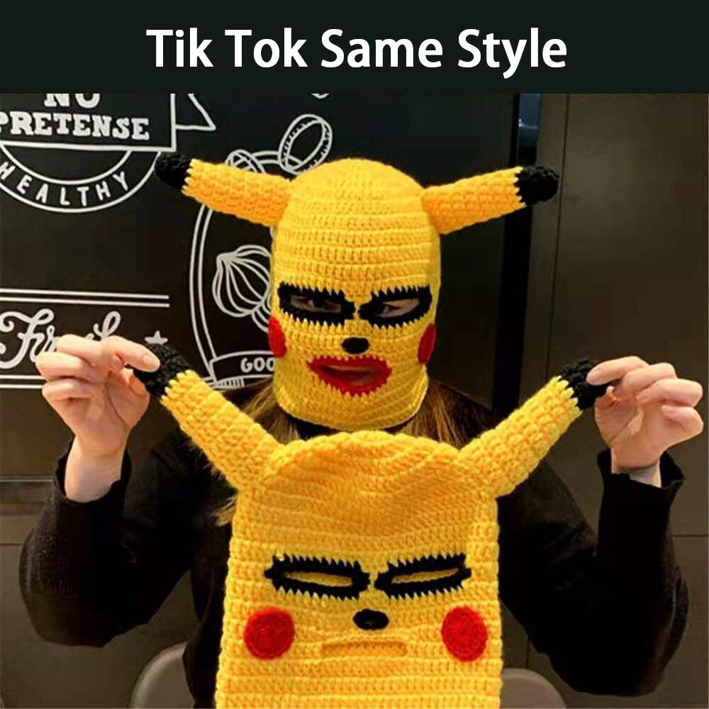Monkey Fun Tiktok Pikachu Headgear Funny Pikachu Ma-sk Premium Adventure Boutique Party Supplies