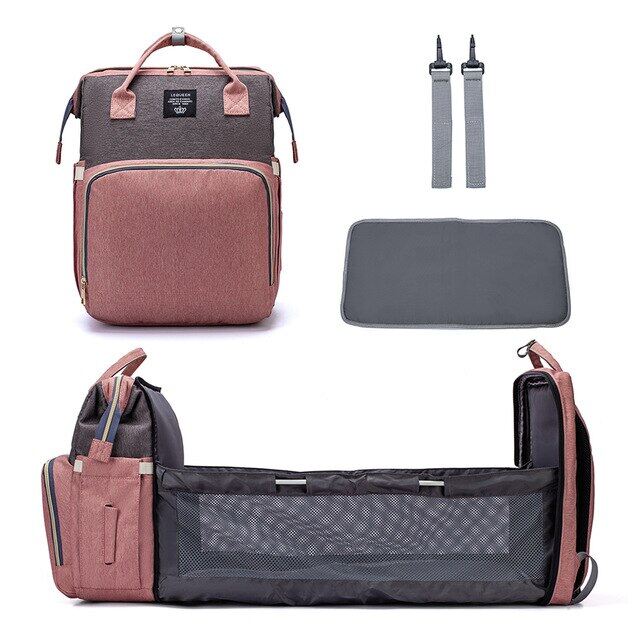 multifunctional travel mommy bag & crib