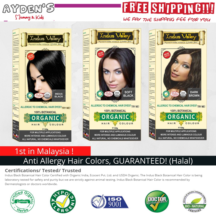 INDUS VALLEY Organic Botanical Hair Color (Halal hair dye hair colour) |  Lazada