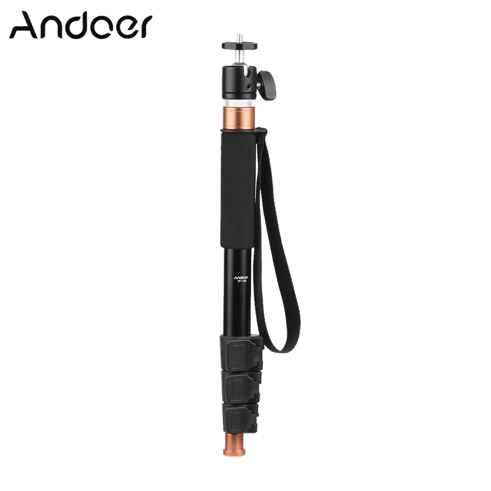 Andoer TP-148 94.6cm/37.2'' Adjustable Lightweight Monopod Unipod Microphone Boom Pole Max. Load 5kg for Camera & Microphone