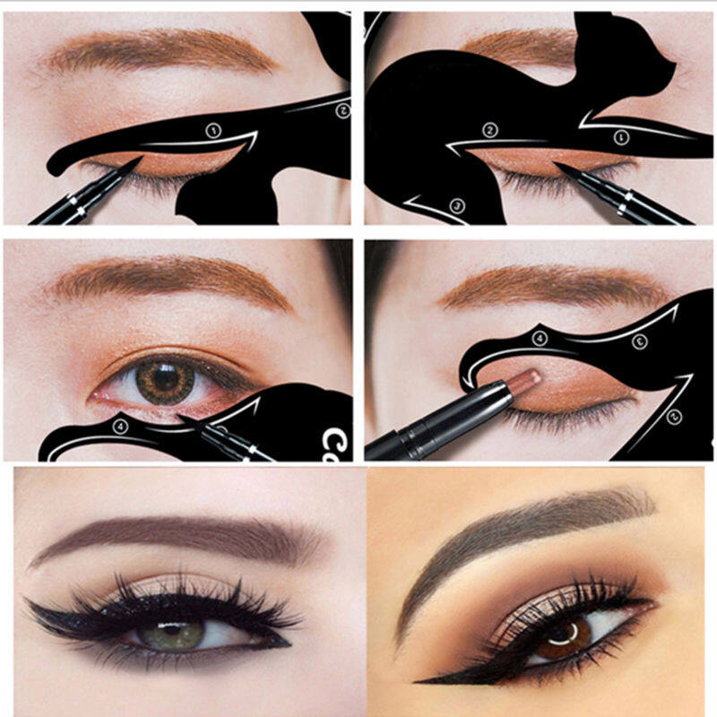 Ladymagic Eye Makeup Stencils Eyeliner Stencil Shaping Stencil Tools Eyeshadow Template Tool Card
