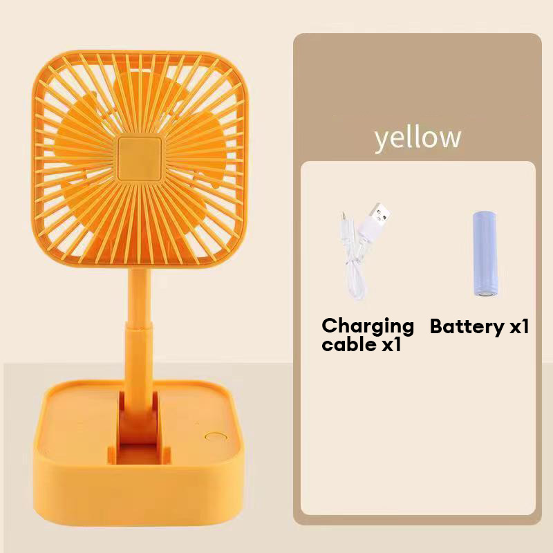 KUDIXIONG Mini folding telescopic charging small fan desktop desktop usb mute portable fan