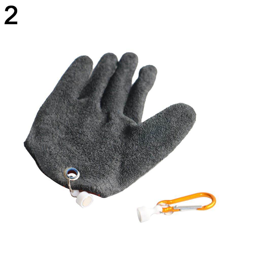 Honrane 1Pc Left/Right Hand Outdoor Fishing Glove Anti-skid Safety Hand Catch Fish Tool